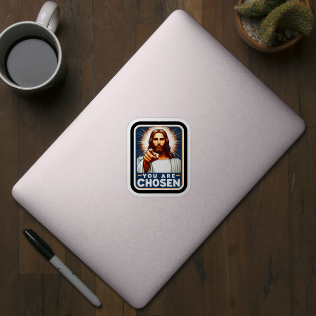 You Are Chosen Jesus Christ Bible Quote by Plushism